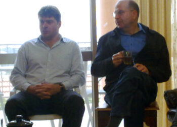 המשנה לראש הממשלה, השר בוגי יעלון עם שוקי אוחנה